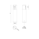 Kuzco Architectural Lorna 10-in (2-in Dia.) Concrete Ceiling Mount