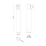 Kuzco Architectural Lorna 13-in (2-in Dia.) Concrete Ceiling Mount