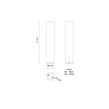 Kuzco Architectural Lorna 11-in (2-in Dia.) Flush Mount