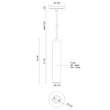 Kuzco Architectural Lorna 12-in (2-in Dia.) Pendant