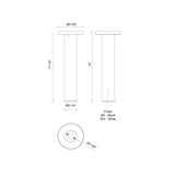 Kuzco Architectural Lorna 12-in (2-in Dia.) Ceiling Mount