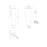Kuzco Architectural Lorna 9-in (2-in Dia.) Exterior Wall Sconce