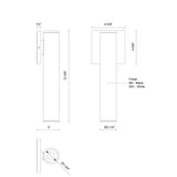 Kuzco Architectural Lorna 12-in (2-in Dia.) Interior/Exterior Wall Sconce