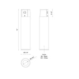 Kuzco Architectural Lorna 14-in (3-in Dia.) Concrete Ceiling Mount