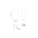 Kuzco Architectural Lorna 7-in (3-in Dia.) Flush Mount