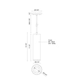 Kuzco Architectural Lorna 12-in (3-in Dia.) Pendant