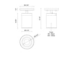Kuzco Architectural Lorna 6-in (3-in Dia.) Adjustable Ceiling Mount