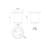 Kuzco Architectural Lorna 4-in (3-in Dia.) Ceiling Mount