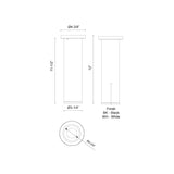 Kuzco Architectural Lorna 12-in (3-in Dia.) Ceiling Mount