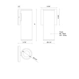 Kuzco Architectural Lorna 9-in (3-in Dia.) Exterior Wall Sconce