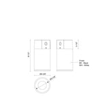 Kuzco Architectural Lorna 8-in (4-in Dia.) Concrete Ceiling Mount