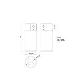 Kuzco Architectural Lorna 10-in (4-in Dia.) Concrete Ceiling Mount