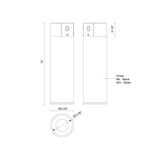 Kuzco Architectural Lorna 15-in (4-in Dia.) Concrete Ceiling Mount