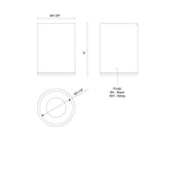 Kuzco Architectural Lorna 6-in (4-in Dia.) Flush Mount