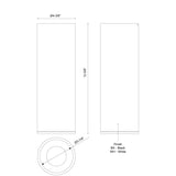 Kuzco Architectural Lorna 12-in (4-in Dia.) Flush Mount