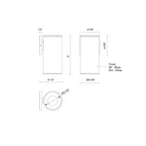 Kuzco Architectural Lorna 9-in (4-in Dia.) Exterior Wall Sconce