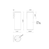 Kuzco Architectural Lorna 12-in (4-in Dia.) Interior/Exterior Wall Sconce