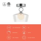Alora Mood Leota 8-in Semi-Flush Mount