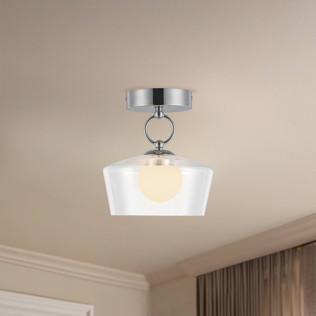 Alora Mood Leota 8-in Semi-Flush Mount