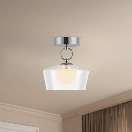 Alora Mood Leota 8-in Semi-Flush Mount