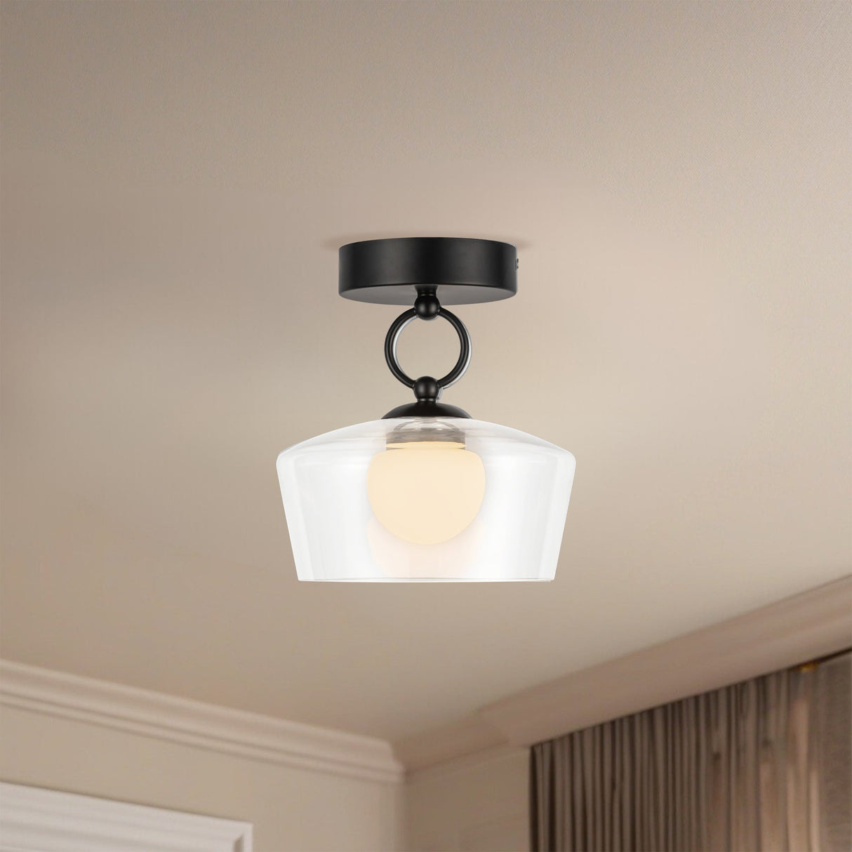 Alora Mood Leota 8-in Semi-Flush Mount