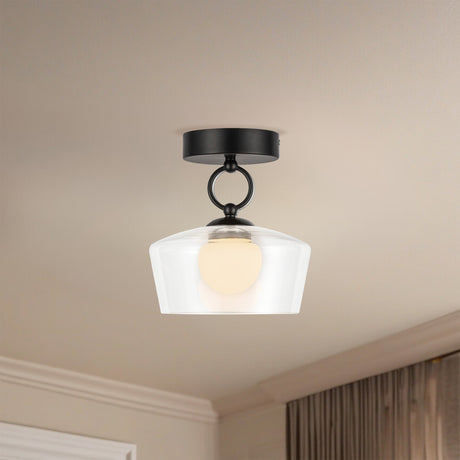 Alora Mood Leota 8-in Semi-Flush Mount
