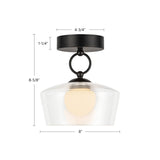 Alora Mood Leota 8-in Semi-Flush Mount
