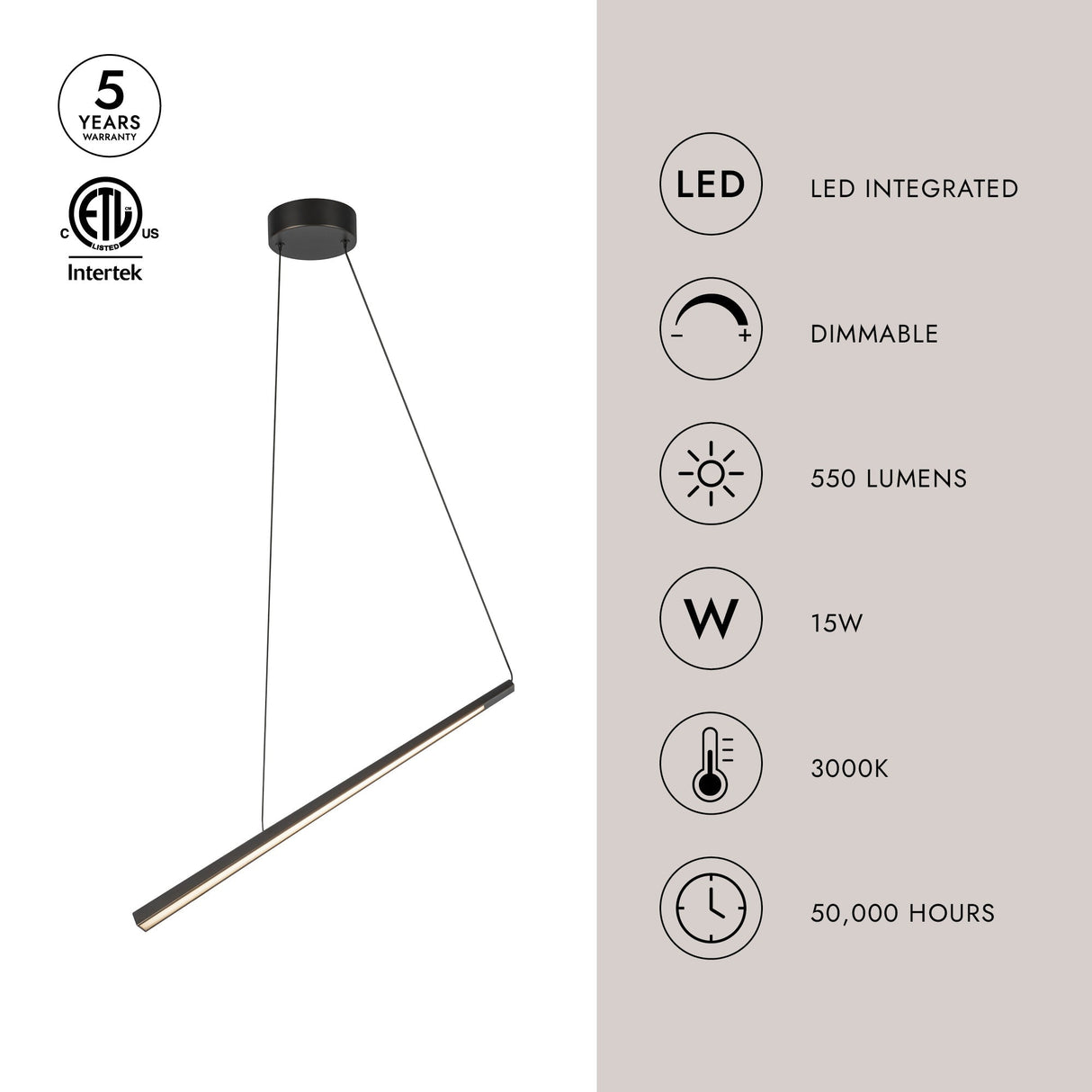 Kuzco Lex 24-in Linear Pendant