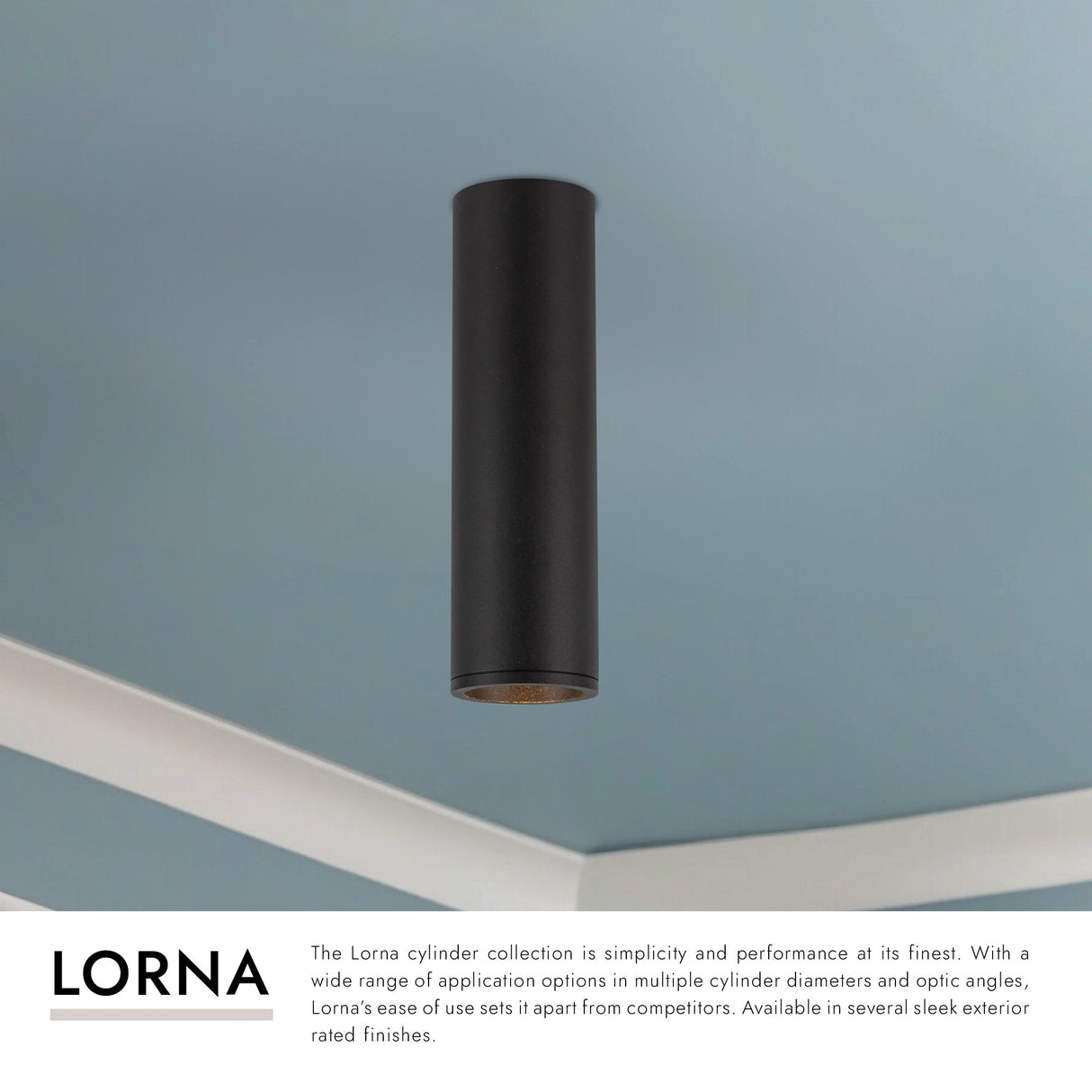 Kuzco Architectural Lorna 10-in (2-in Dia.) Concrete Ceiling Mount