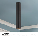 Kuzco Architectural Lorna 13-in (2-in Dia.) Concrete Ceiling Mount