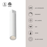 Kuzco Architectural Lorna 13-in (2-in Dia.) Concrete Ceiling Mount