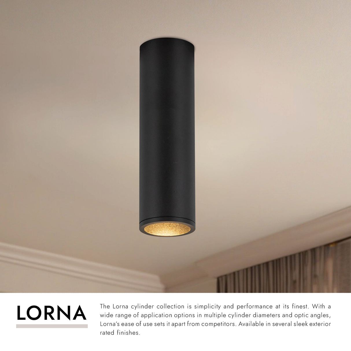 Kuzco Architectural Lorna 7-in (2-in Dia.) Flush Mount