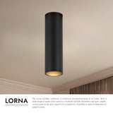 Kuzco Architectural Lorna 7-in (2-in Dia.) Flush Mount
