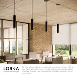 Kuzco Architectural Lorna 12-in (2-in Dia.) Pendant