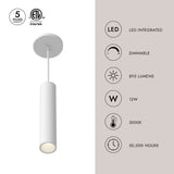 Kuzco Architectural Lorna 12-in (2-in Dia.) Pendant