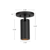 Kuzco Architectural Lorna 6-in (2-in Dia.) Adjustable Ceiling Mount