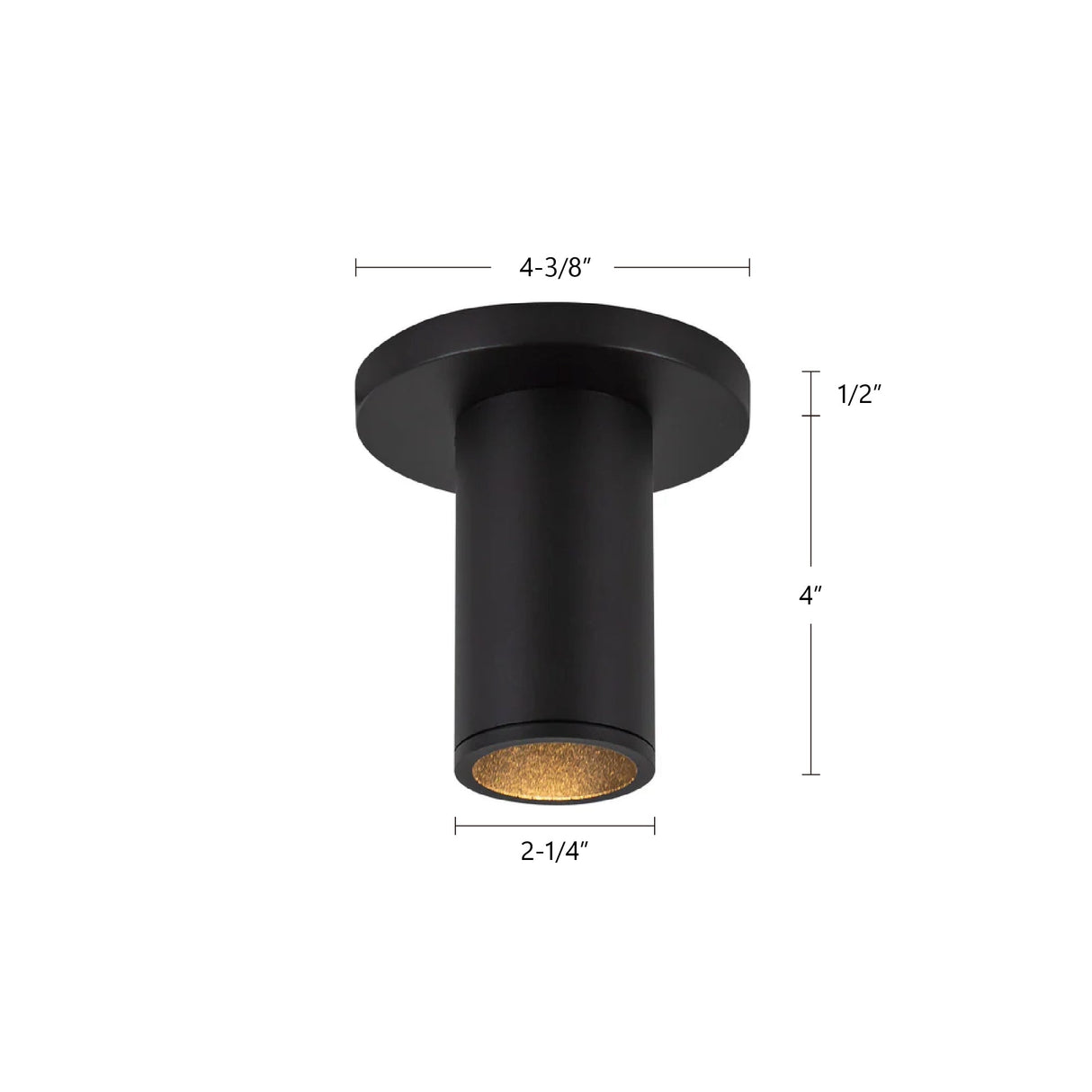 Kuzco Architectural Lorna 4-in (2-in Dia.) Ceiling Mount