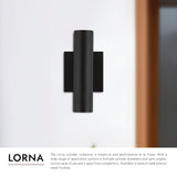 Kuzco Architectural Lorna 9-in (2-in Dia.) Wall Sconce Up/Down Light