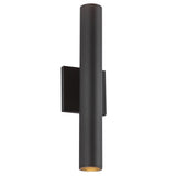 Kuzco Architectural Lorna 16-in (2-in Dia.) Wall Sconce Up/Down Light