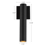 Kuzco Architectural Lorna 12-in (2-in Dia.) Interior/Exterior Wall Sconce