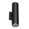 Kuzco Architectural Lorna 12-in (3-in Dia.) Exterior Wall Sconce Up/Down Light