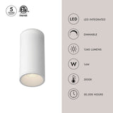 Kuzco Architectural Lorna 7-in (3-in Dia.) Flush Mount