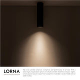 Kuzco Architectural Lorna 11-in (3-in Dia.) Flush Mount