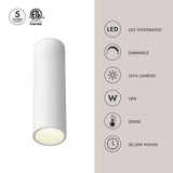 Kuzco Architectural Lorna 11-in (3-in Dia.) Flush Mount