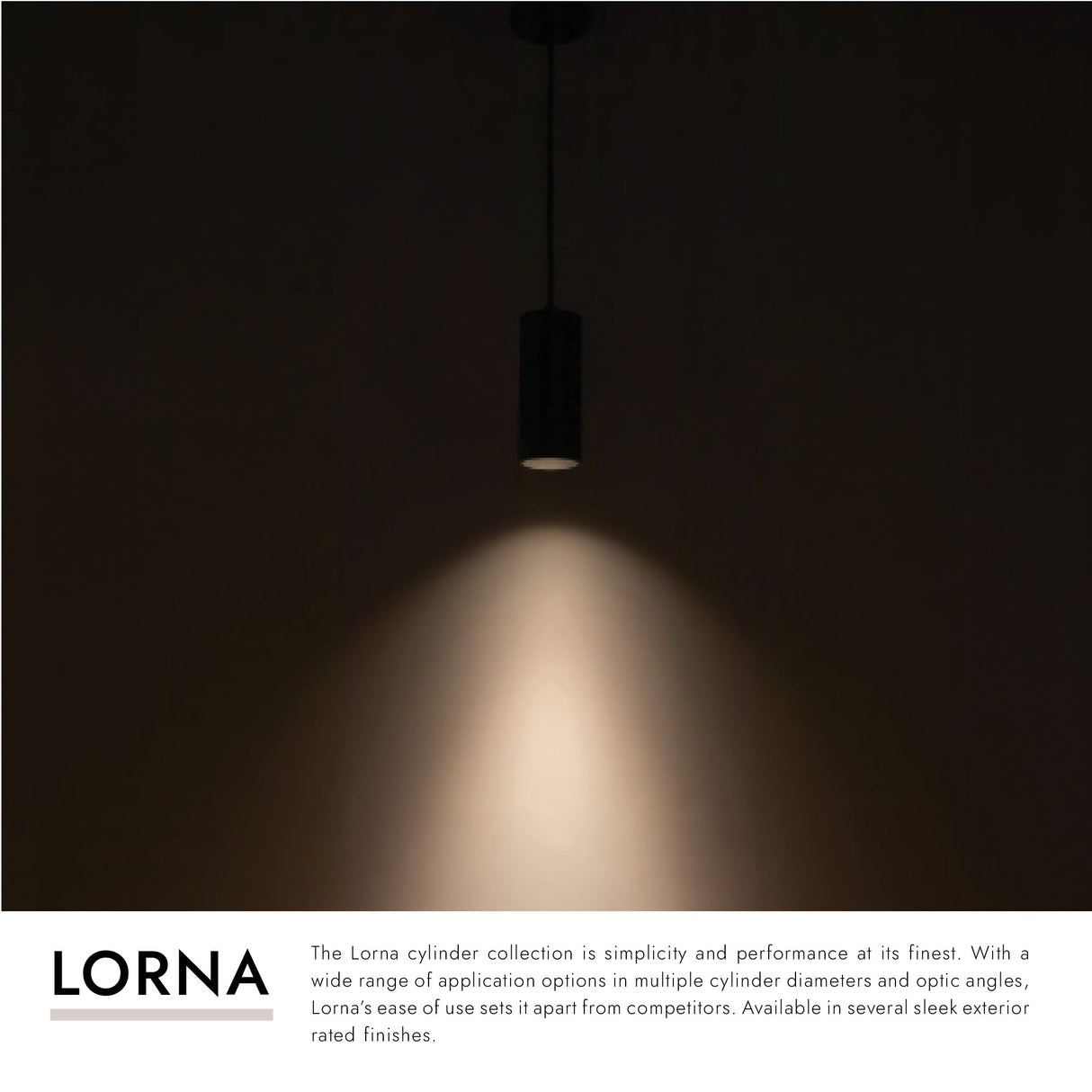 Kuzco Architectural Lorna 8-in (3-in Dia.) Pendant