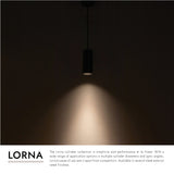 Kuzco Architectural Lorna 8-in (3-in Dia.) Pendant
