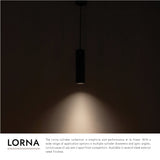 Kuzco Architectural Lorna 12-in (3-in Dia.) Pendant
