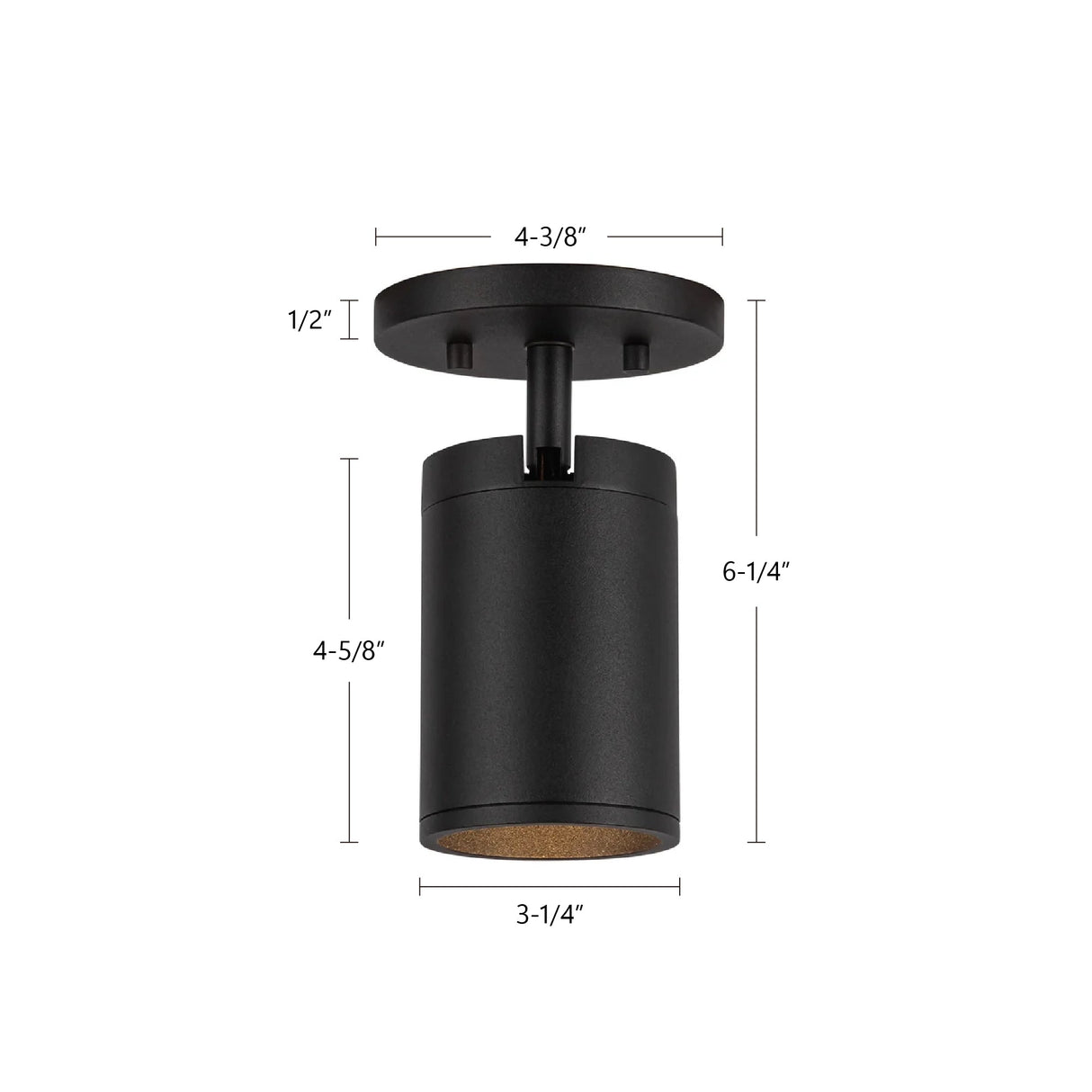 Kuzco Architectural Lorna 6-in (3-in Dia.) Adjustable Ceiling Mount