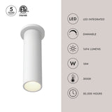 Kuzco Architectural Lorna 12-in (3-in Dia.) Ceiling Mount
