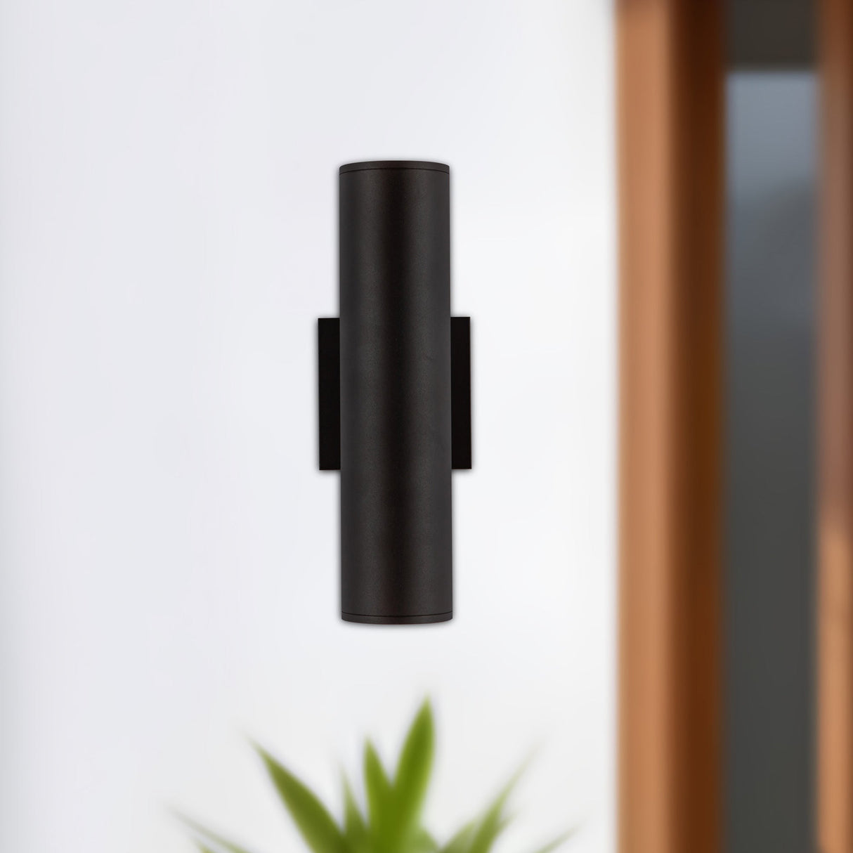 Kuzco Architectural Lorna 12-in (3-in Dia.) Wall Sconce Up/Down Light